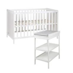 Roba Roba Style Kinderzimmer Sparset Wickelkommode & Beistellbett