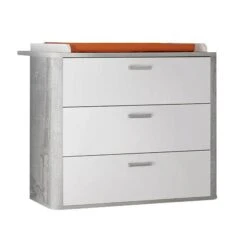 Mäusbacher Frieda Wickelkommode Vintage Wood Grey Weiß Inkl. Wickelansatz