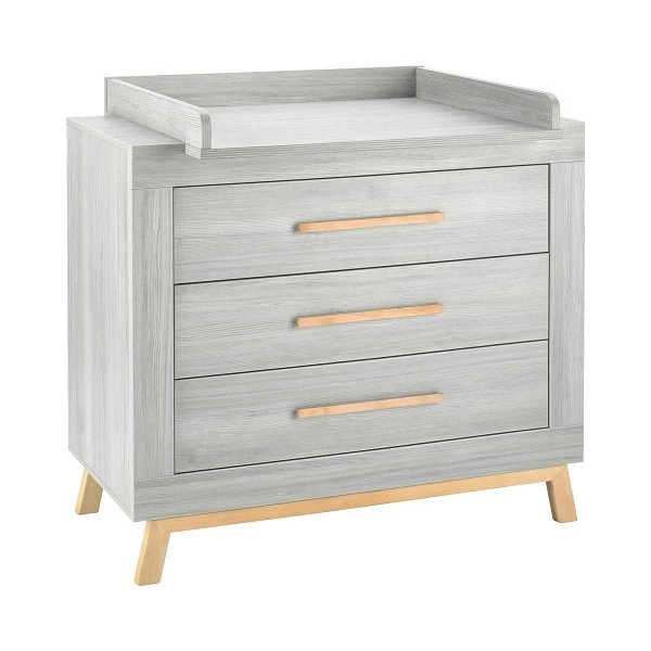 Schardt Miami Grey Wickelkommode 3 Schübe Suomi Pinie/Buche Massiv - Inkl. Wickelaufsatz 4 Schardt Miami Grey Wickelkommode 3 Schübe Suomi Pinie/Buche Massiv - Inkl. Wickelaufsatz – Bild 2