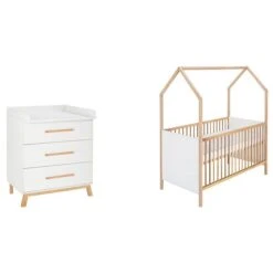 Schardt Venice Sparset Mit Hausbett Dekor Weiß / Massivholz Buche Geölt