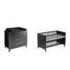 Schardt Miami Black Sparset Inkl. Umbauseiten Babybett & Wickelkommode -Roba || Pinolino Verkaufsgeschäft 10 806 63 98 miami black kinderzimmer set 2tlg gr 2
