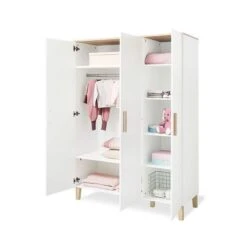 Pinolino Lumi Kinderzimmer Breit Groß - 3T Weiß/Eiche Dekor Mit Echtholzstruktur -Roba || Pinolino Verkaufsgeschäft 100032bg 06 gr