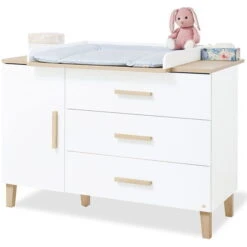 Pinolino Lumi Kinderzimmer Extrabreit Groß - 3T Weiß/Eiche Dekor Mit Echtholzstruktur -Roba || Pinolino Verkaufsgeschäft 100032x 08 1