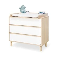 Pinolino Flow Sparset Breit Dekor Esche/weiß - Babybett & Wickelkommode -Roba || Pinolino Verkaufsgeschäft 100065bg 03 gr 1
