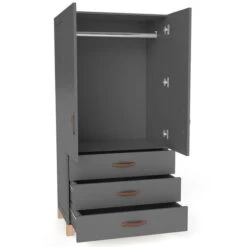 Nature Kid Cory Kinderzimmer Anthrazit 8-teilig Mit Hausbett 90 X 200 Cm, Dach & Schreibtisch -Roba || Pinolino Verkaufsgeschäft 100174 kleiderschrank catania anthrazit whiteroom 2 2k quadrat