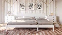 Nature Kid Fabi Familienbett Weiß 180 X 200 Cm Doppeltbett Und 90 X 200 Cm Einzelliege