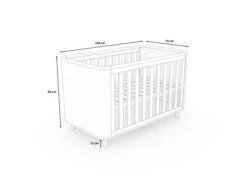 Nature Kid Babybett Milan 70 X 140 Cm Inklusive Lattenrost -Roba || Pinolino Verkaufsgeschäft 100242 babybett milan skizze