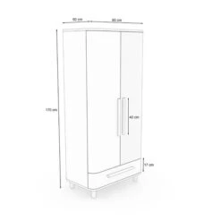 Nature Kid Babyzimmer Set Milan 2-türig 3-teilig -Roba || Pinolino Verkaufsgeschäft 100245 2 tuerer skizze 1 1 2k 1