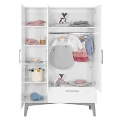 Roba Mika Kinderzimmer 3T Weiß Bett, Wickelkommode, Schrank -Roba || Pinolino Verkaufsgeschäft 1012829 kinderzimmerset 05 f