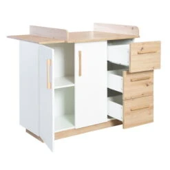 Roba Lion Kinderzimmer 3T Weiß/natur Bett, Wickelkommode, Schrank -Roba || Pinolino Verkaufsgeschäft 1012848 kinderzimmerset 07 f