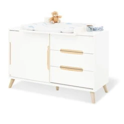 Pinolino Move Sparset Extrabreit Inkl. Wandregal Wickelkommode & Kinderbett -Roba || Pinolino Verkaufsgeschäft 103419xg 06 1