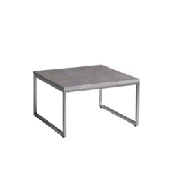 HomeTrends4You Couchtisch Lagos 1 Dekor Keramikoptik | Gestell Metall Edelstahloptik