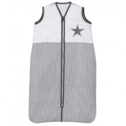 Schardt Schlafsack 70/90 Cm Stern Grau Mit Applikation 2fach Verwendbar Durch Druckknöpfe