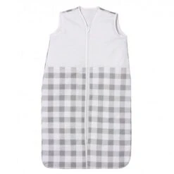 Schardt Schlafsack 70/90 Cm Vichy Grey 2-fach Verwendbar Durch Druckknöpfe