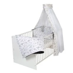 Schardt Candy Grey Kombi-Kinderbett 70x140 Cm -Roba || Pinolino Verkaufsgeschäft 13 410 1 782 bettset 4 teilig origami black 4