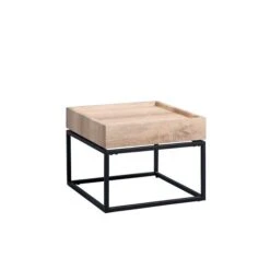 HomeTrends4You Couchtisch Madison 1 Dekor Wildeiche | Gestell Metall Schwarz