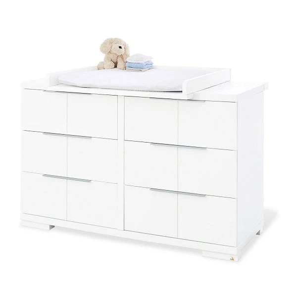Pinolino Polar Wickelkommode Extrabreit MDF Weiß, 6 Schubkästen 3 Pinolino Polar Wickelkommode Extrabreit MDF Weiß, 6 Schubkästen