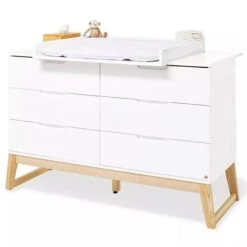 Pinolino Bridge Kinderzimmer Extrabreit - 2T Inkl. Wandregal Weiß/Esche Klar Lackiert -Roba || Pinolino Verkaufsgeschäft 133466x 01 1