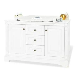 Pinolino Emilia Wickelkommode Extrabreit 3 Schubkästen, 2 Türen