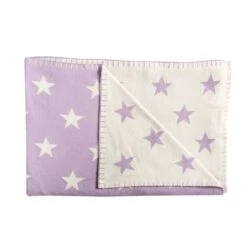 Schardt Kuscheldecke Big Star Lila 95x120 Schmusedecke - 100% Baumwolle