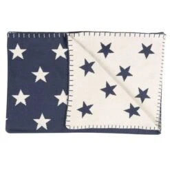 Schardt Kuscheldecke Big Star Dunkelblau 95x120 Schmusedecke - 100% Baumwolle