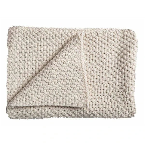 Schardt Strickdecke Natur 75x100 Cm Tagesdecke - 100% Baumwolle 3 Schardt Strickdecke Natur 75x100 Cm Tagesdecke - 100% Baumwolle