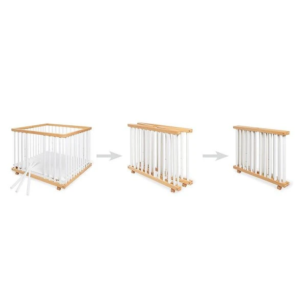 Pinolino Laufgitter Lexus Faltbar Weiß/natur 100x100 Cm, Buche Teilmassiv - Zum Toppreis 4 Pinolino Laufgitter Lexus Faltbar Weiß/natur 100x100 Cm, Buche Teilmassiv - Zum Toppreis – Bild 2