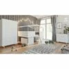 Nature Kid Noah/Genova Kinderzimmer Weiß/natur 5-teilig Mit Hausbett 90 X 200 Cm