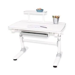 Pinolino Liam Kinderschreibtisch Weiß/grau 1 Schubkasten