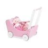 Pinolino Puppenwagen Jasmin Rosa/weiß Komplett Inkl. Bettzeug - Zum Aktionspreis