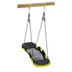 Plum Nestschaukel Glide Lime-grün 2-in-1 Schaukel Mit Höhenverstellbaren Seilen