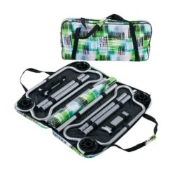 Kid-O-Bunk Campingbett Block Pattern Mit Seitentaschen Das Etagenbett Von Disc-O-Bed -Roba || Pinolino Verkaufsgeschäft 30205b 3 bags