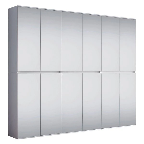 Trendteam Mirror Spiegelgarderobenschrank Weiß Melamin | 222 Cm 3 Trendteam Mirror Spiegelgarderobenschrank Weiß Melamin | 222 Cm