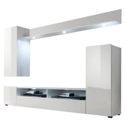 Trendteam Dos Anbauwand Weiß Inkl. Beleuchtung