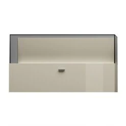 Now! No.14 By Hülsta Hängebaukasten 4R 1 Glashaube 76,8x140x34 - Lack-seidengrau/Hochglanz-seidengrau