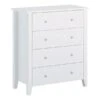 Hoppekids Christian Kommode Weiß 4 Schubkästen, Wickelaufsatz Separat Erhältlich