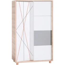 VOX Evolve Kommode Hoch Oak/white/grey -Roba || Pinolino Verkaufsgeschäft 4002899 4