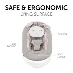 Hauck Alpha Bouncer 2in1 Babywippe Powder Bunny -Roba || Pinolino Verkaufsgeschäft 4007923661826.pt05.alpha bouncer 2 in 1 powder bunny beige bloom