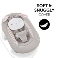 Hauck Alpha Bouncer 2in1 Babywippe Powder Bunny -Roba || Pinolino Verkaufsgeschäft 4007923661826.pt07.alpha bouncer 2 in 1 powder bunny beige bloom