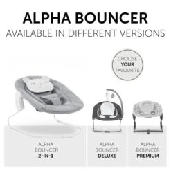 Hauck Alpha Bouncer 2in1 Babywippe Pastel Bear -Roba || Pinolino Verkaufsgeschäft 4007923661833.pt04.alpha bouncer 2 in 1 pastell bear light grey