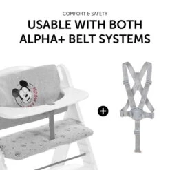 Hauck Highchair Pad Deluxe Sitzkissen Mickey Mouse -Roba || Pinolino Verkaufsgeschäft 4007923667781.pt04.highchair pad deluxe mickey mouse grey