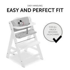 Hauck Highchair Pad Deluxe Sitzkissen Mickey Mouse -Roba || Pinolino Verkaufsgeschäft 4007923667781.pt05.highchair pad deluxe mickey mouse grey