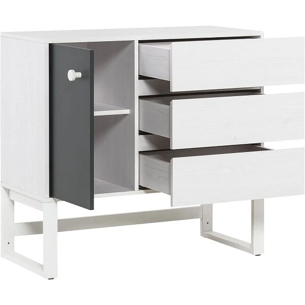 VOX Nest Kommode 3-türig Larch/graphite 4 VOX Nest Kommode 3-türig Larch/graphite – Bild 2