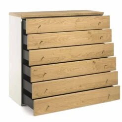 Now! Time By Hülsta Baukasten 6R 6 Schubladen 112,2x120x40 Lack-weiß/Natureiche -Roba || Pinolino Verkaufsgeschäft 4226 huelsta now time 104837f4 1