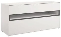 Now! By Hülsta Easy Baukasten 4R Lack-hellgrau 2 Schubladen, 1 Offenes Fach