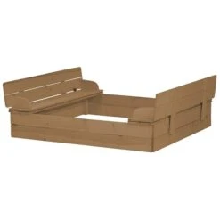 Roba Sandkasten Natur Mit Deckel Aus Wetterfestem Massivholz