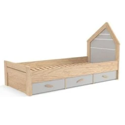 Nature Kid My House Einzelbett Natur/grau 90 X 200 Cm Inkl. Schublade -Roba || Pinolino Verkaufsgeschäft 466014 bergamo bett whiteroom 1 1