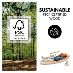 Hauck Play Music Musikspielzeug Aus Holz Für Alpha+ Spielbrett Zebra -Roba || Pinolino Verkaufsgeschäft 4894352808058.pt06.play music