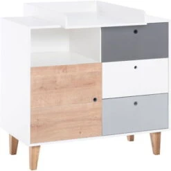 VOX Concept Baby Babyzimmer 70x140 Oak White/grey/graphite -Roba || Pinolino Verkaufsgeschäft 5010843 2 1