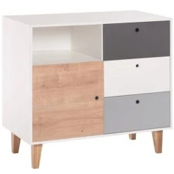 VOX Concept Baby Kommode White/grey/graphite/oak